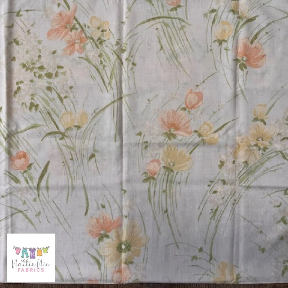 2 Vintage Standard Size pillowcases,‎ yellow and orange floral, Stateprint